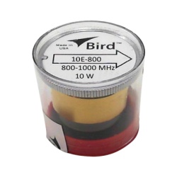 BIRD TECHNOLOGIES 10E-800 Elemento de 10 Watt en Linea 7/8" para Wattmetro BIRD 43 en Rango de Frecuencia de 800 a 1000 MHz.