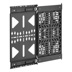 BRATECK APM-10-01 Montaje Deslizante de Almacenamiento AV | Capacidad de Carga 10 kg (22 lbs) | Rango de Deslizamiento 300 mm | Fabricado en Acero | Sistema de Sujecion Quick-Release sin Herramientas