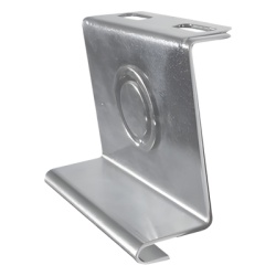 CHAROFIL CH-PST-AUT-66EZ Placa salida a tubo automatica con chequeador 1/2 y 3/4 de 66 mm con acabado Electro Zinc