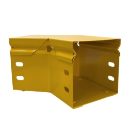 CHAROFIL CHFBC454X4R8EPK CHFIBER Curva Horizontal de 45Â° de Aluminio para Fibra Optica 4" de Peralte 4" de Ancho y Radio de 8" con Pintura Epoxica Amarilla Incluye Tapa un Par de Coples y Tornilleria