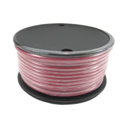 COBRA WIRE & CABLE A1012T-01-100 Rollo de cable grado marino calibre 12 en color rojo de 100 pies (30.48 m).