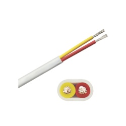 COBRA WIRE & CABLE B7W14T-20-500 Rollo de cable plano grado marino calibre 14 de 2 conductores (rojo y amarillo) de 500 pies (152.4 m). de 2 conductores (rojo y amarillo)