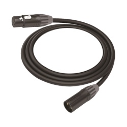 COSMICONN CMC-MF3-MM3-L-1M Cable XLR 3 polos hembra - XLR 3 polos macho - Serie M carcasa negra contactos dorados
