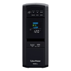 CYBERPOWER CP1000PFCLCDA UPS de 1000 VA/600 W Topologia Linea Interactiva Entrada 120 Vca NEMA 5-15P Onda Senoidal Pura Tipo Torre Con 10 Tomas NEMA 5-15R