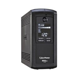 CYBERPOWER CP850AVRLCD UPS de 850 VA/510 W Topologia Linea Interactiva Entrada 120 Vca NEMA 5-15P Tipo Mini Torre Con 9 Tomas NEMA 5-15R