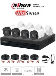 DAHUA DHT0250019 DAHUA KITXVR1B04-I1MP-2.8 - Kit de 4 canales con camaras B1A11 de 1 MP lente de 2.8mm y angulo de vision 93. Soporta 4 canales mas 1 IP o hasta 5 canales IP tecnologia SMD Plus bus