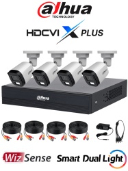 DAHUA DHT0250042 DAHUA DH-KIT/XVR1B04-I/T/4-B1A21N-U-IL-A-0280B -Kit de 4 Canales de 2 Megapixeles DVR Cooper-I WizSense con IA H.265 4 camaras B1A21 1080p 4 canales 1 IP o hasta 5 IP SMD Plus