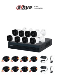 DAHUA DHT0260003 DAHUA KITXVR1B08- I8-B2A21- Kit de 8 Canales DVR Cooper-I WizSense con IA y H.265 8 camaras B2A21 de 1080p metalicas soporte para hasta 10 canales IP 4 canales con SMD Plus para