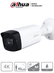 DAHUA DHT0290078 DAHUA HAC-HFW1801TH-I4 - Camara Bullet 4k/ 8 Megapixeles/ Lente de 2.8 mm/ 106 Grados de Apertura/ 40 Metros de IR/ WDR Real de 120 dB/ Super Adapt/ IP67/ Soporta: CVI/TVI/AHD/CVBS