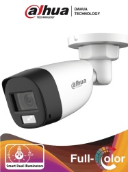 DAHUA DHT0290083 DAHUA HAC-HFW1200CLN-IL-A - Camara Bullet de 2 Megapixeles/Iluminacion Dual InteligenteFullColor/ Lente de 2.8mm/102 Grados de Apertura/ 20 Metros de IR y Luz Visible/ Microfono Integ