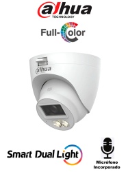 DAHUA DHT0300089 DAHUA DH-HAC-HDW1801TLQN-IL-A-S3 - Camara Domo 4K/ HDCVI X PLUS/ Iluminador Dual Inteligente/ Microfono Incorporado/ Angulo de vision de 106/ Iluminacion de hasta 20 mts con IR o Luz