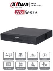DAHUA DHT0350012 DAHUA XVR5104HS-I3 - DVR de 5MP Lite con WizSense. Soporta 4 canales 2 IP o hasta 6 canales IP. Reconocimiento facial y proteccion perimetral en 1 canal incluye SDM Plus codificaci