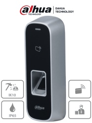 DAHUA DHT0680002 DAHUA ASI1202M-D- Control de Acceso Antivandalico para Exterior/ 3 000 Huellas/ 30 000 Tarjetas ID/ 150 000 Registros/ Metalico/ TCP/IP/ Proteccion IK10 e IP65/ E&S de Alarma/ RS-485