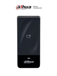 DAHUA DHT0730012 DAHUA ASR1200E - Lectora de tarjetas Mifare 13.56 MHz / Para exteriores / IP66 / Conexion Wiegand o RS485 / Indicador de luz y sonido