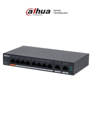 DAHUA DHT3720053 DAHUA DH-CS4010-8ET-60 Switch Poe de 8 Puertos / Poe Inteligente/ 60Watts Totales/ 2 Puertos uplink/ Switching 4.8Gbps/ Proteccion de Descargas/ DoLynk Care/