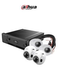 DAHUA DHT4350016 DAHUA AUTOBUS INTELIGENTE - Paquete de solucion movil IP que incluye: 1 grabador movil IP de 8 canales 2 camaras IP para conteo de personas 2 camaras IP domo de 2 MP y el cable exte