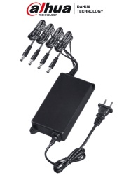 DAHUA TVN083047 DAHUA PFM322 - Fuente de Poder Regulada de 12 Vcc 2.8 Amperes/ 4 Canales/ 0.7 Amper por Canal/ Proteccion de Temperatura/ Color Negro/