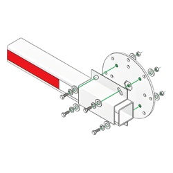 DKS DOORKING 1601-241 Kit de Instalacion Para Brazos de Plastico Doorking / Incluye Disco y Enganche de Fijacion