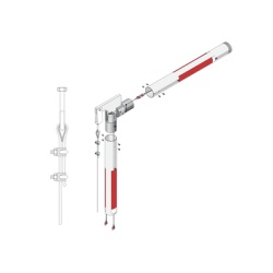 DKS DOORKING 1601-600 Kit de mastil iluminado de aluminio con Articulacion para barreras DKS 1601