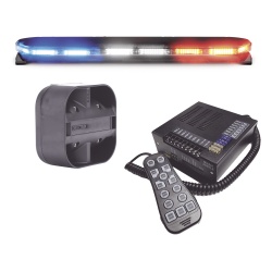 ECCO 16TR47KIT300 Kit de Sirena Bocina y Torreta de 47" Serie 16 con 300 LEDs Dual Color Frente: Rojo/Blanco Azul/Blanco Trasero: Rojo/Ambar Azul/Ambar