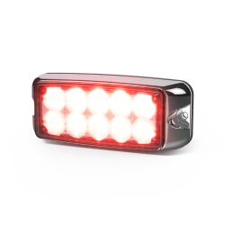 ECCO CD4080RB Luz de Advertencia de 5X2" 10 LED Rojo/Azul Bisel Cromado Lente Transparente - Img 2