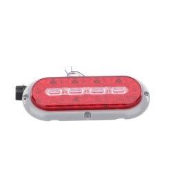ECCO ED3080AW Plafon Ovalado de 7.5" Para Camiones de Transporte 18 LED Ultra Brillantes Color Rojo/Claro/Ambar