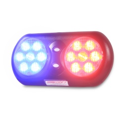 ECCO VFP36RB Visera Interior Rojo/Azul 11" de 14 LED con velcro para anclaje en la visera del vehiculo Lente de color