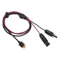 ECOFLOW LMC4XT60I2.5M Cable 2.5 m Negro Calibre 12 AWG con Terminales MC4 Macho y Hebra para Terminal XT60