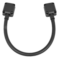 ENFORCER SECOLARM SD969S18/K Loop Pasacable En Color Negro para Puertas / Acero Inoxidable / Ideal para Control de Acceso / Diseno Elegante / Tapas de Aluminio