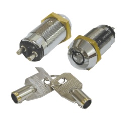 ENFORCER SECOLARM SS-095-1H0 Interruptor de Llave Tubular / Diseno "See-Saw "Anti retorcimiento / Carcasa de Aleacion de Zinc Cromado / Contactos Plateados con Tratamiento Anti-Sulfuracion / Base de B