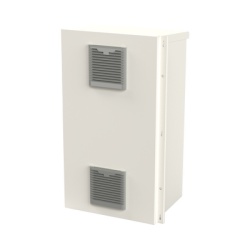 EPCOM INDUSTRIAL EI-PCB-40-73-30VDK Gabinete Acero Galv. para 2 Baterias PL110D12 (400 x 730 x 300mm). Puerta Ventilada. Acc. para piso o poste No incluidos.