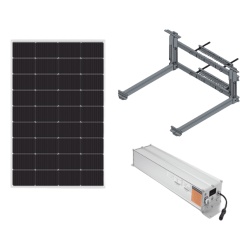 EPCOM INDUSTRIAL KIT-EPIM-FVB Kit Solar para alimentar hasta 30W Salida 12/24 Vcc Para alimentar camaras PTZ y Enlaces Punto a Punto Panel Solar 180W Bateria Litio 1280 Wh
