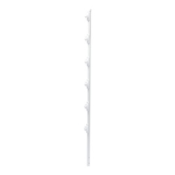 EPCOM INDUSTRIAL SYS-POST-10W Poste con 6 Aisladores de PASO para Cerca Electrificada. Tubo Galva. de 1.4m cal. 18 de 1" Diam. + Pintura Blanca.