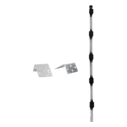 EPCOM INDUSTRIAL SYS-POST-3-V2 Poste con altura de 1m para cercos electricos/ Incluye base multiposicion fabricado 100% con acero galvanizado con 5 aisladores de paso
