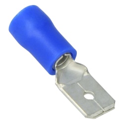 EPCOM POWERLINE AE51201 Terminal Macho Aislada / 16 - 14 AWG / Azul / Paquete 25 Piezas / 21.2 x 10.3 x 6.2 mm