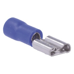 EPCOM POWERLINE AE55095 Terminal Hembra Aislada / 16-14 AWG / Conector 0.250" (6.35 mm) / Estilo Push-On / Paquete 25 Piezas - Img 2