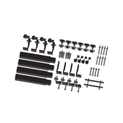 EPCOM POWERLINE EPL-AMO011X4-STBLK Caja de accesorios de aluminio negro anodizado para montaje VEKTOR8BLK arreglo 1X4 para techo