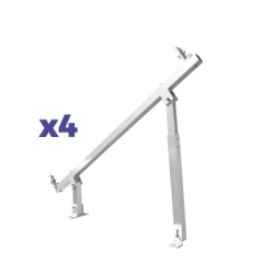 EPCOM POWERLINE EPLAMO011X4PRO Caja de accesorios de aluminio anodizado para montaje VEKTOR8RPRO arreglo 1X4 para techo