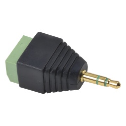 EPCOM POWERLINE JR58 Adaptador de Audio y Video / Conector 3.5 mm Macho / Terminal Atornillable 3-Pin / Montaje sin Soldadura