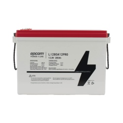 EPCOM POWERLINE LI280A12PRO Bateria de Litio Ciclo Profundo / 12.8 Vcc 280Ah (3.58 kWh) / LiFePO4 / 6000 Ciclos / Descarga 140A / Carga Rapida 100A / Solar y Marina / BMS con Corte a 11.2V