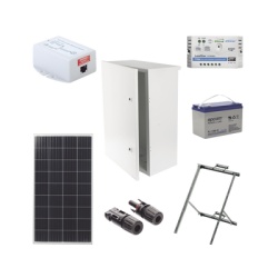 EPCOM POWERLINE PL-1224G-1R Kit Solar de 14 W con PoE Pasivo 24 Vcc para un radio de Ubiquiti airMAX o Cambium ePMP