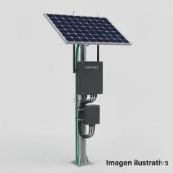 EPCOM POWERLINE PL1224G1RV2 Kit Solar PoE Pasivo 24 Vcc / Panel 130 W / Batería 120 Ah / Autonomía 48 h / 12 Vcc / 427 pies