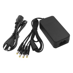 EPCOM POWERLINE PLK12DC4CH Fuente de Poder / 4 Salidas Jack Macho / 12 Vcc / 5 A / 60 W / 100-240 V~ / 4.6 x 2.4 x 1.3 pulg