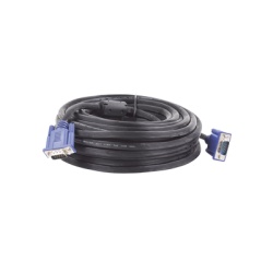 EPCOM POWERLINE VGA-15M Cable Extensor VGA / 15 m (49.2 ft) / Full HD 1920x1080p / Conector HD15 Macho a Macho / Blindaje Aluminio y Malla Trenzada / CCTV y Videovigilancia
