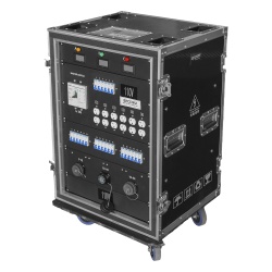 EPCOM PROAUDIO EP-CC-16U Centro de carga movil para instalaciones temporales con conexion TIPO socapex a 110v Y 220V | RACK 16U