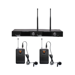 EPCOM PROAUDIO EP521UL Kit de Microfonia inalambrico | 2 Microfonos de Lavalier | Receptor UHF | Pantalla LCD | 200 Canales |Â Gran cobertura