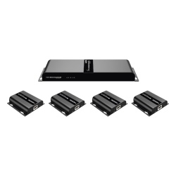 EPCOM TITANIUM TT-314-HDBITT Kit Divisor y Extensor HDMI (Extender Splitter) | Divide 1 Fuente HDMI a 4 Pantallas | Extiende la senal HDMI hasta 120 m | Resolucion 1080P @ 60 Hz | Cat 6/6a | Soporta I