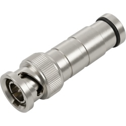 EPCOM TITANIUM TT-RG-16 Conector BNC Macho en 75 Ohm de Compresion Axial para Cable Coaxial RG-59/U Niquel/ Oro/ Politetrafluoroetileno.