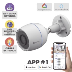 EZVIZ CS-H3C Bala WiFi / 2 Megapixel / Deteccion humana / Microfono Integrado / Micro SD / Excelente Vision Nocturna / Exterior