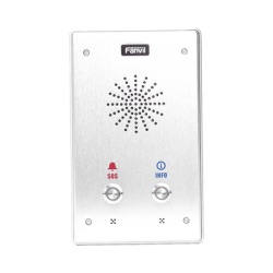 FANVIL I12-N-02P Intercomunicador IP 2 lineas SIP 2 relevadores con 2 botones para llamada anti-vandalico IP65 e IK10 PoE